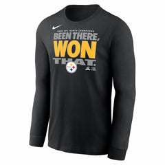 Pittsburgh Steelers Nike 2025 AFC North Division Champions Locker Room Trophy Collection Long Sleeve T-Shirt