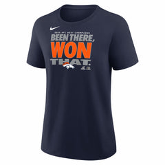 Denver Broncos Nike Women's 2025 AFC West Division Champions Locker Room Trophy Collection T-Shirt