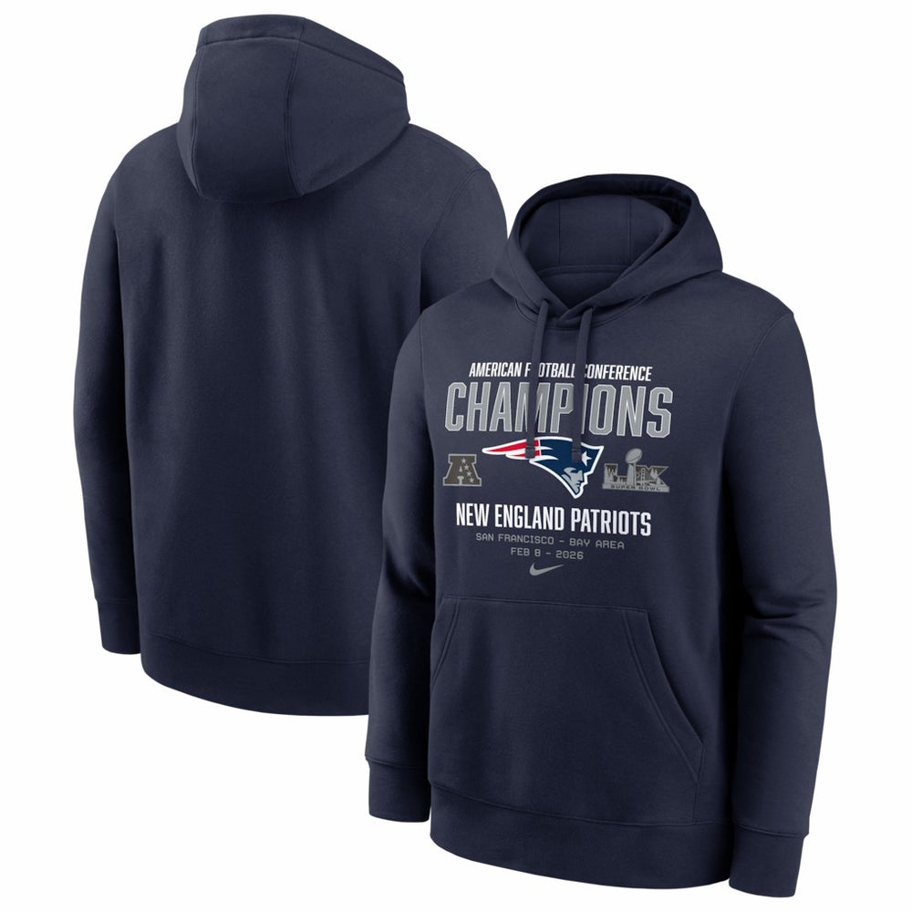 New England Patriots Nike 2025 AFC Champions Team Nation Hoodie