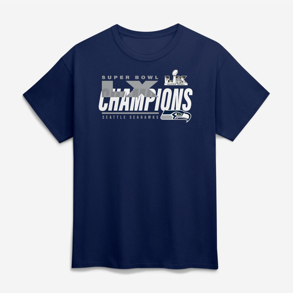 Seattle Seahawks Fanatics Super Bowl LX Champions Iconic Victory T-Shirt