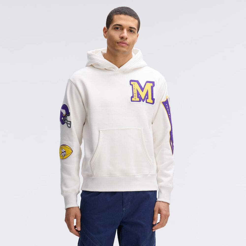 Minnesota Vikings Fanatics IconicFleece Letterman Hoodie