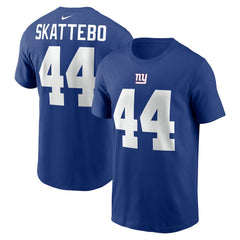 New York Giants Nike Cam Skattebo Name & Number T-Shirt
