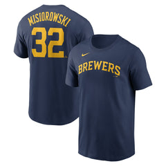 Jacob Misiorowski Milwaukee Brewers Nike Fuse Name & Number T-Shirt | MLB Shop