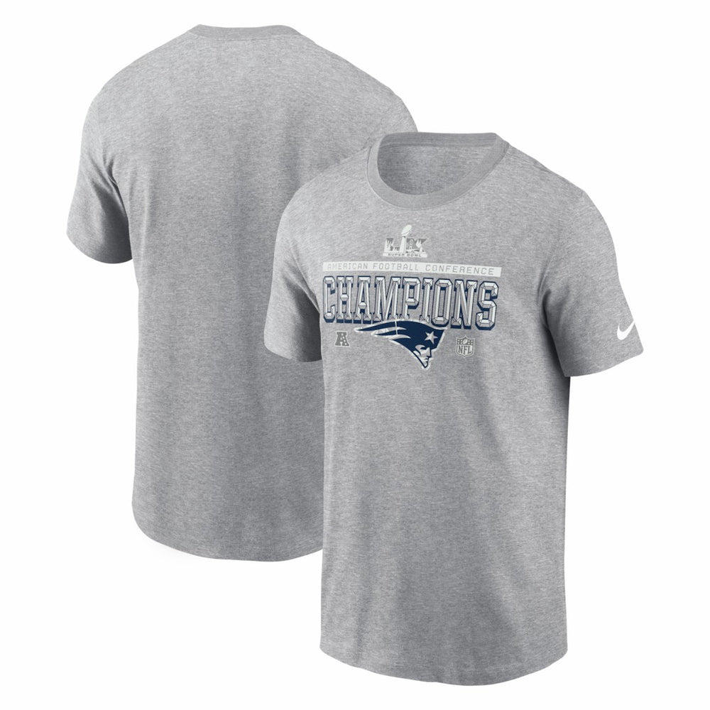 New England Patriots Nike 2025 AFC Champions Locker Room Trophy Collection T-Shirt