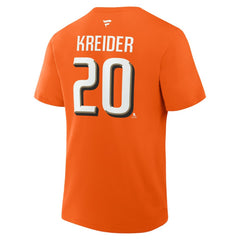 Chris Kreider Anaheim Ducks Fanatics Authentic Stack Name & Number T-Shirt On Sale