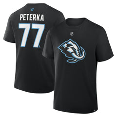 JJ Peterka Utah Mammoth Fanatics Authentic Stack Name & Number T-Shirt Sale