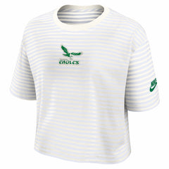 Philadelphia Eagles Nike Women's Striped Cropped T-Shirt