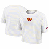 Washington Commanders Nike Women's Striped Cropped T-Shirt