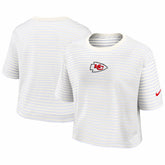 Kansas City Chiefs Nike Women's Striped Cropped T-Shirt