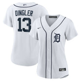 Dillon Dingler Detroit Tigers Women's Home Replica Jersey - White