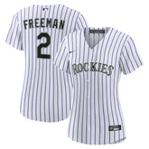 Tyler Freeman Colorado Rockies Women's Home Replica Jersey - White