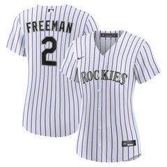 Tyler Freeman Colorado Rockies Women's Home Replica Jersey - White
