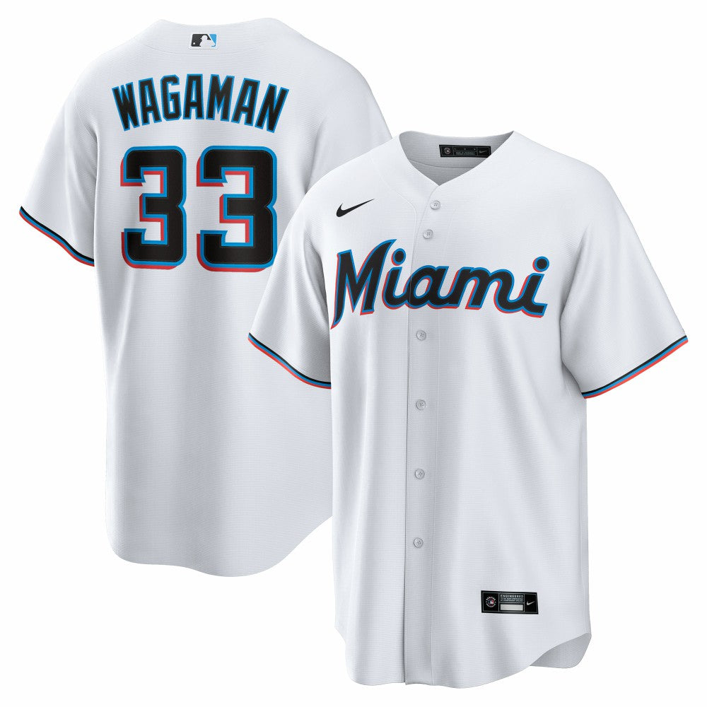 Eric Wagaman Miami Marlins Nike Home Replica Jersey | MLB On Sale