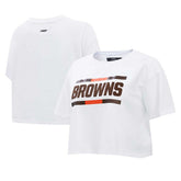 Cleveland Browns Pro Standard Women's New Helmet Capsule Cropped T-Shirt