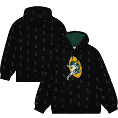 Green Bay Packers Mitchell & Ness Allover Print Fleece Pullover Hoodie