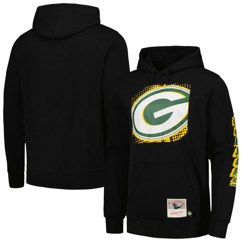 Green Bay Packers Mitchell & Ness Gridiron Classics Big Face 7.0 Pullover Hoodie