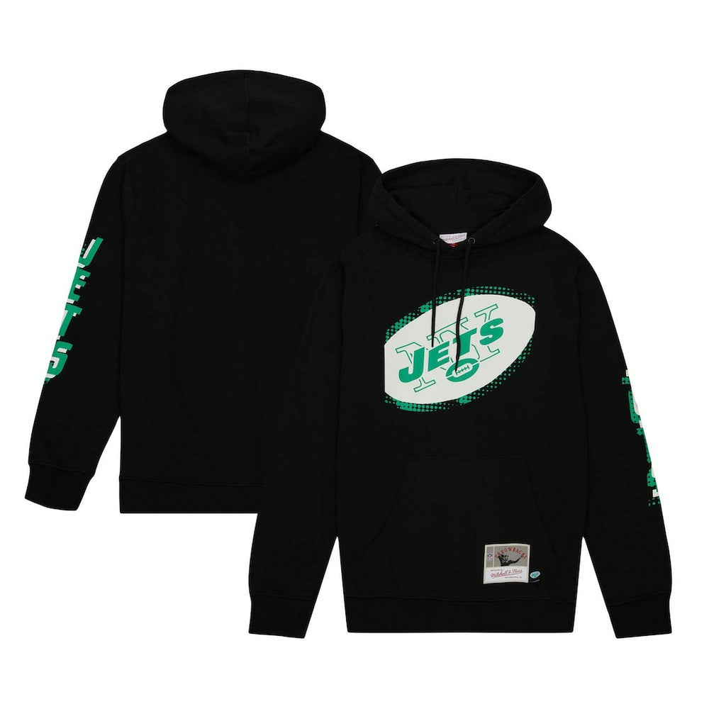 New York Jets Mitchell & Ness Gridiron Classics Big Face 7.0 Pullover Hoodie