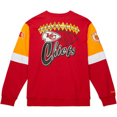 Kansas City Chiefs Mitchell & Ness Gridiron Classics Allover 3.0 Pullover Sweatshirt