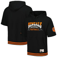 Cincinnati Bengals Mitchell & Ness Pre-Game Short Sleeve Pullover Hoodie