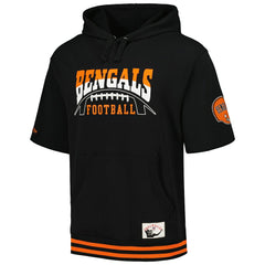 Cincinnati Bengals Mitchell & Ness Pre-Game Short Sleeve Pullover Hoodie