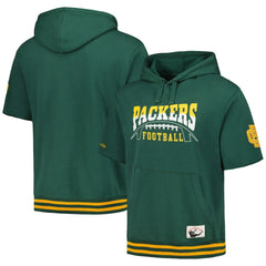 Green Bay Packers Mitchell & Ness Pre-Game Short Sleeve Pullover Hoodie