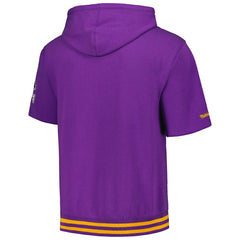 Minnesota Vikings Mitchell & Ness Pre-Game Short Sleeve Pullover Hoodie
