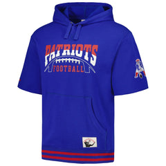 New England Patriots Mitchell & Ness Pre-Game Short Sleeve Pullover Hoodie