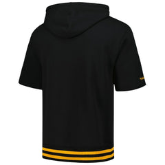 Pittsburgh Steelers Mitchell & Ness Pre-Game Short Sleeve Pullover Hoodie