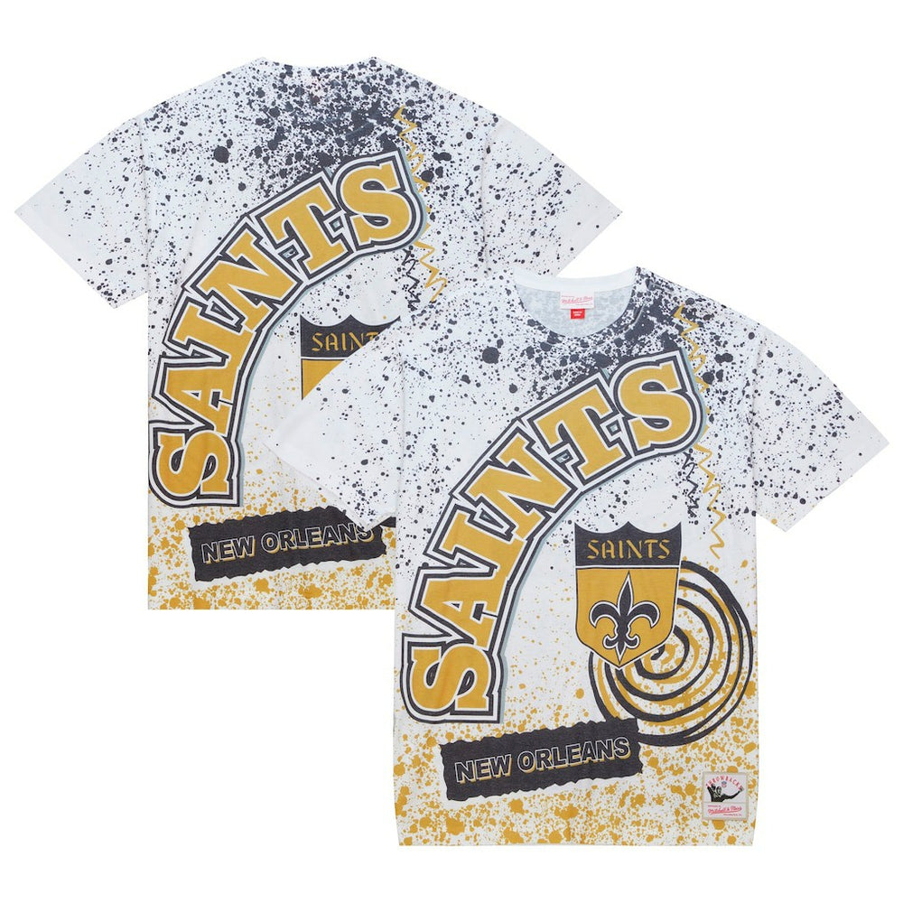 New Orleans Saints Mitchell & Ness Team Burst Sublimated T-Shirt