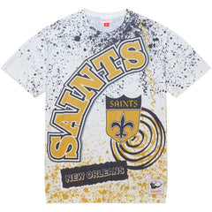 New Orleans Saints Mitchell & Ness Team Burst Sublimated T-Shirt