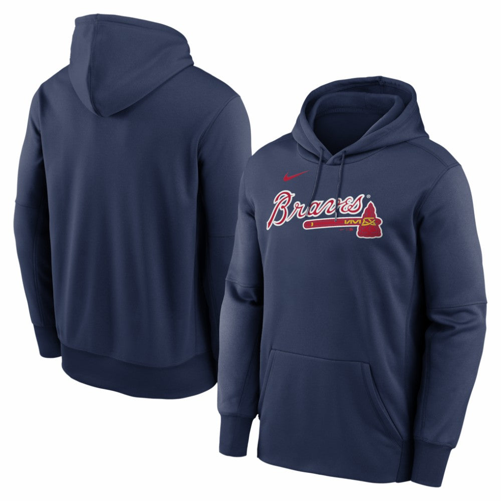 Atlanta Braves Nike Primary Wordmark Therma Hoodie | MLB New
