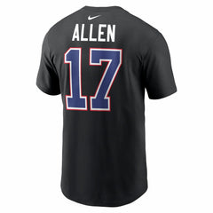 Buffalo Bills Nike Josh Allen Carbon Name & Number T-Shirt