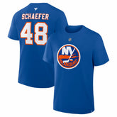 Matthew Schaefer New York Islanders Fanatics Authentic Stack Name & Number T-Shirt For Sale
