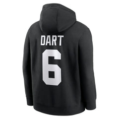 New York Giants Nike Jaxson Dart Player Name & Number Fleece Hoodie