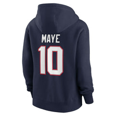 New England Patriots Nike Drake Maye Women's Player Name & Number Fleece Hoodie