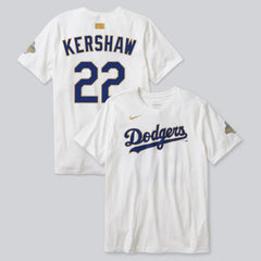 Clayton Kershaw Los Angeles Dodgers Nike 2026 Gold Collection Player Name & Number T-Shirt | MLB On Sale