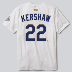 Clayton Kershaw Los Angeles Dodgers Nike 2026 Gold Collection Player Name & Number T-Shirt | MLB On Sale