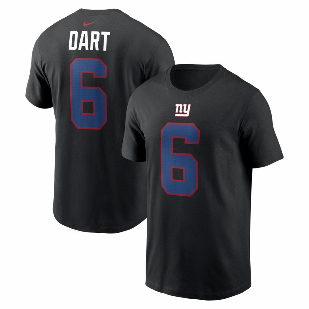 New York Giants Nike Jaxson Dart Name & Number T-Shirt