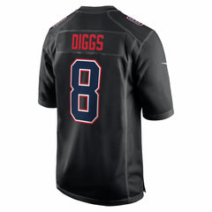 New England Patriots Nike Stefon Diggs Super Bowl LX Patch Carbon Fashion Game Jersey