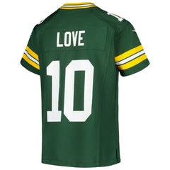 Jordan Love Green Bay Packers Youth Game Jersey - Green