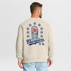 Los Angeles Dodgers Fanatics 9x Champs Crewneck Sweatshirt | MLB Sale
