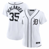 Justin Verlander Detroit Tigers Women's Home Replica Jersey - White