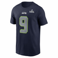 Seattle Seahawks Nike Kenneth Walker III Super Bowl LX Patch Name & Number T-Shirt