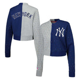 New York Yankees Terez Women's Cropped Button-Up Cardigan | MLB Near me