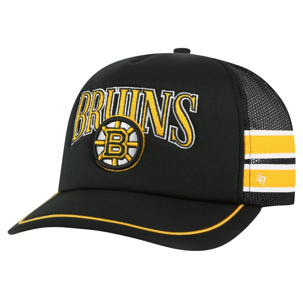 Boston Bruins '47 Sideband Stripes Trucker Snapback Hat On Sale