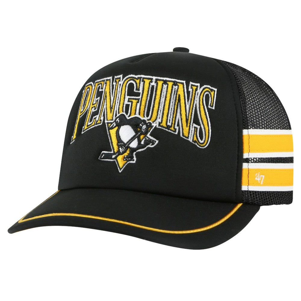 Pittsburgh Penguins '47 Sideband Stripes Trucker Snapback Hat Online