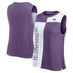 Baltimore Ravens Fanatics Women's Script Color Block Tank Top