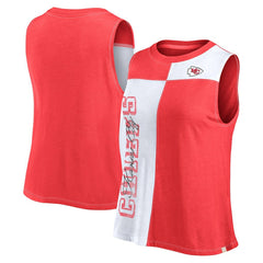 Kansas City Chiefs Fanatics Women's Script Color Block Tank Top