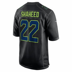 Seattle Seahawks Nike Rashid Shaheed Super Bowl LX Patch Carbon Fashion Game Jersey
