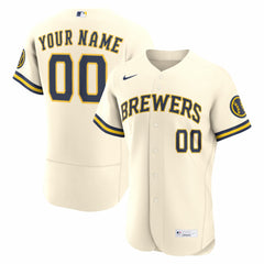 Milwaukee Brewers Nike Home Authentic Custom Jersey | MLB Near me
